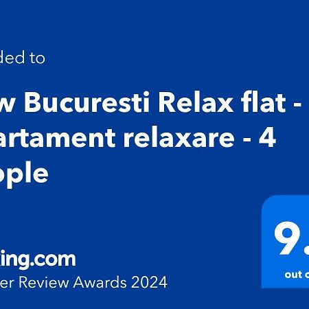 New Bucuresti Relax Flat - Apartament Relaxare - 4 People Lägenhet Exteriör bild